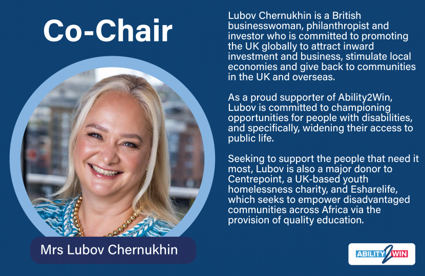 Co Chair - Mrs Lubov Chernukhin